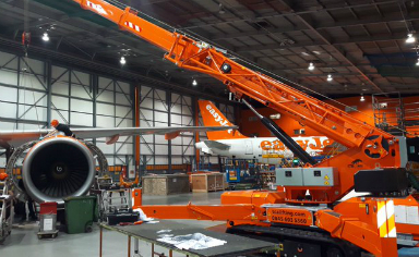 TCA Lifitng & easyJet pick and carry spider crane